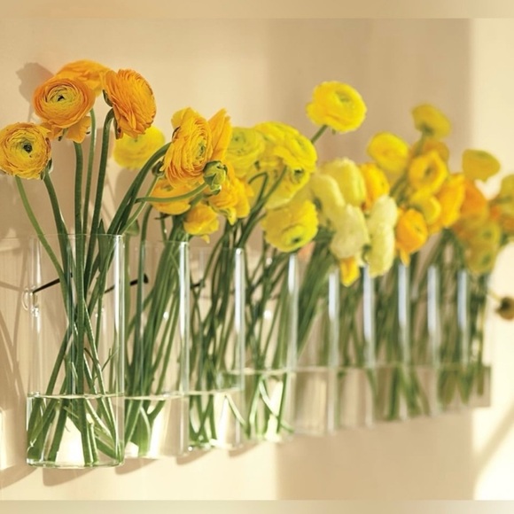 Pottery Barn Other - Pottery Barn Glass Wall Vase, 7 inches tall, like new, single vase only